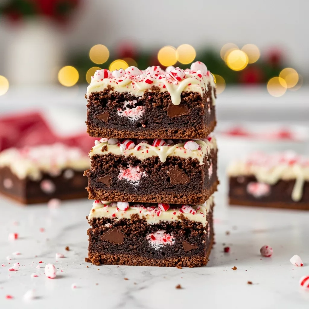 Delicious chocolate peppermint christmas bars recipe, perfect for the holidays