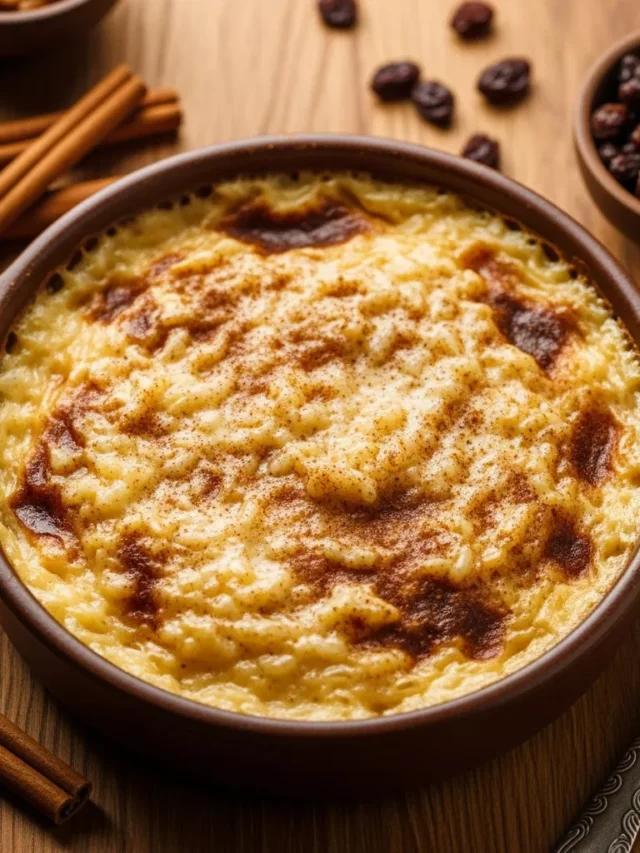 Amazing Creamy Condensed Milk Baked Rice Pudding Recipe (Web Story)