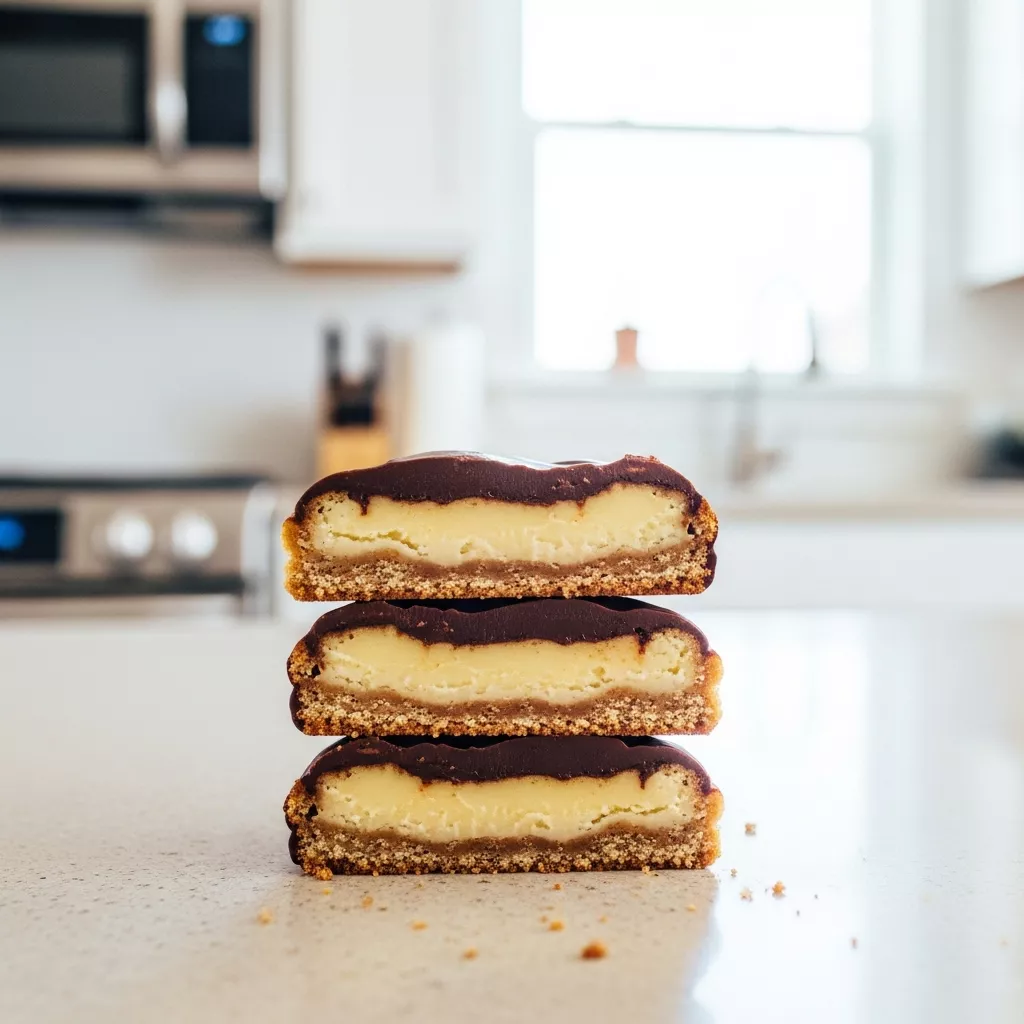 Close-up of delicious boston cream pie cookies