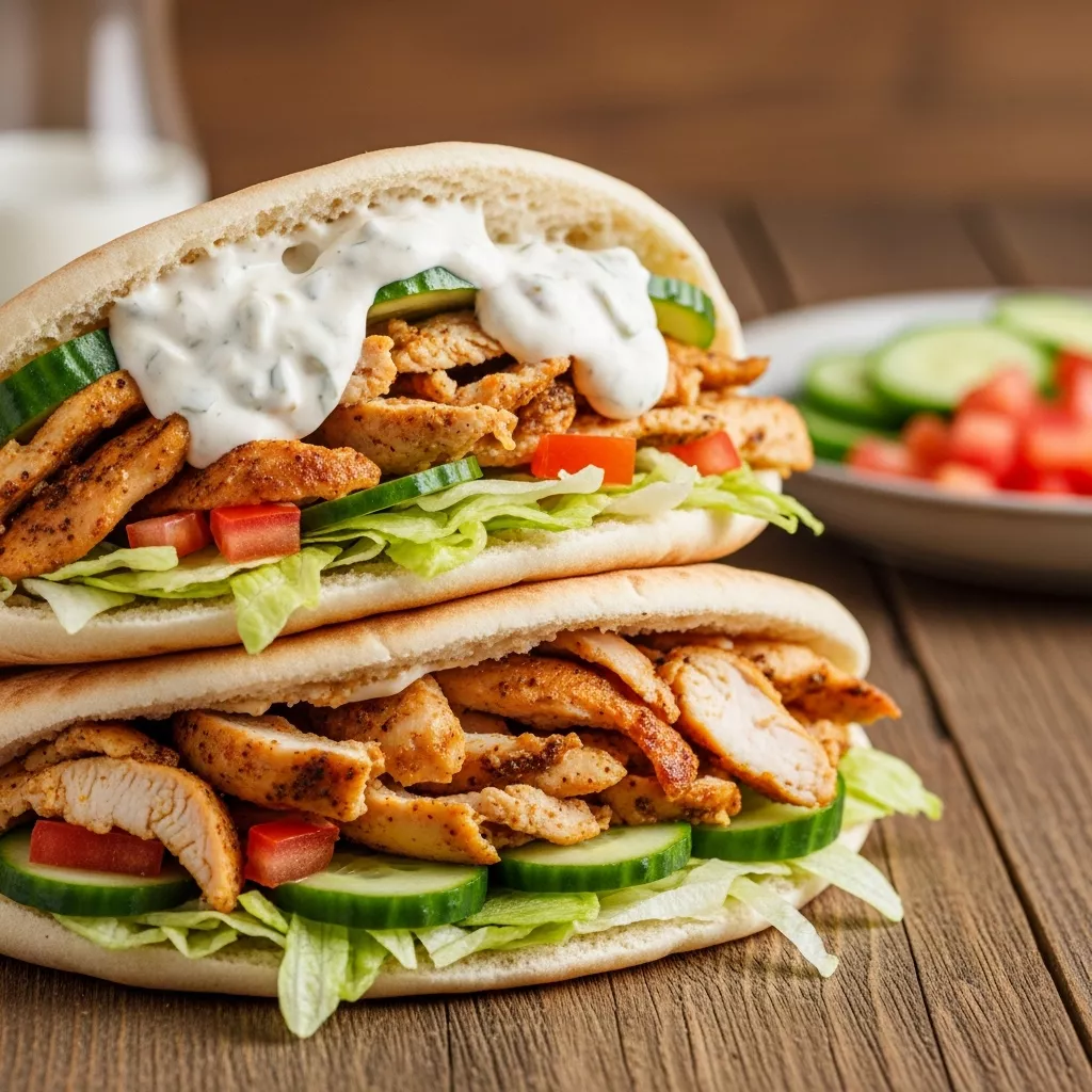 Delicious homemade chicken shawarma recipe with creamy garlic sauce