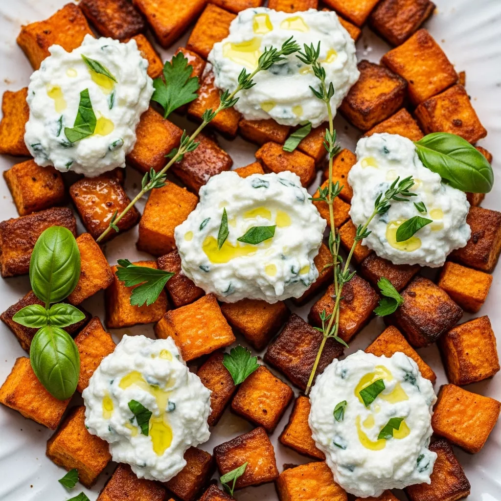 Roasted Sweet Potatoes with Herbed Ricotta: A Delicious and Easy Appetizer