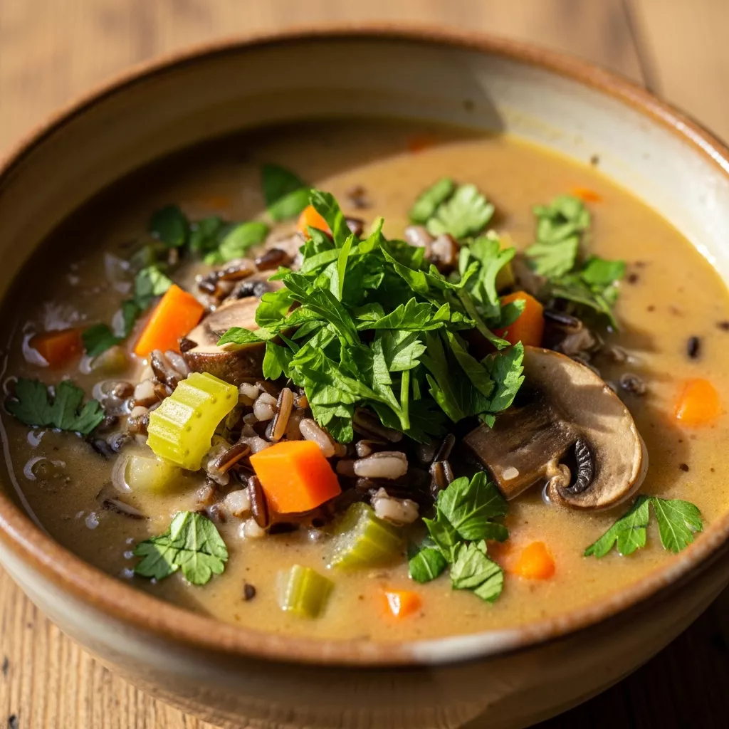 Cozy Vegan Wild Rice Soup