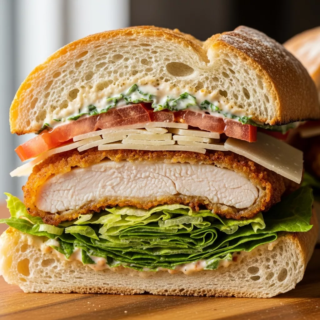 Crunchy Chicken Caesar Sandwich