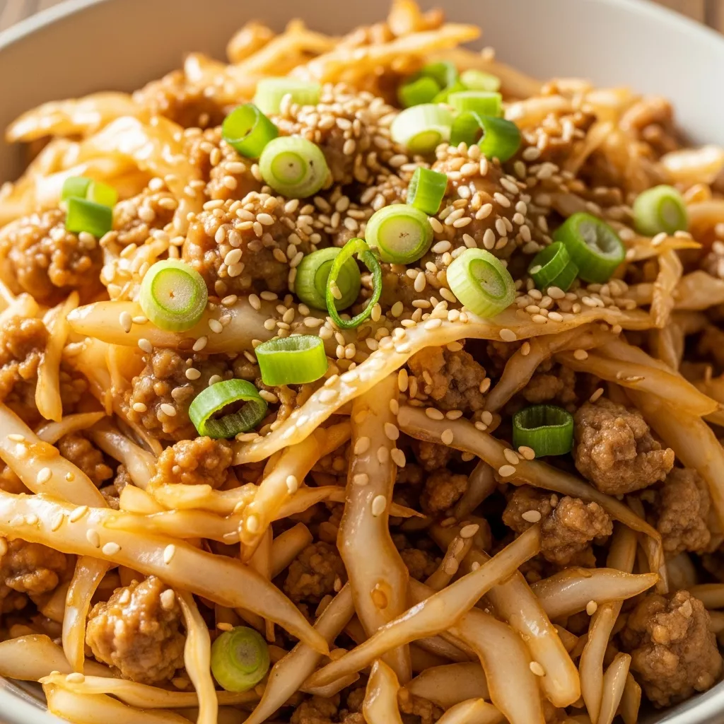 Egg Roll in a Bowl close up