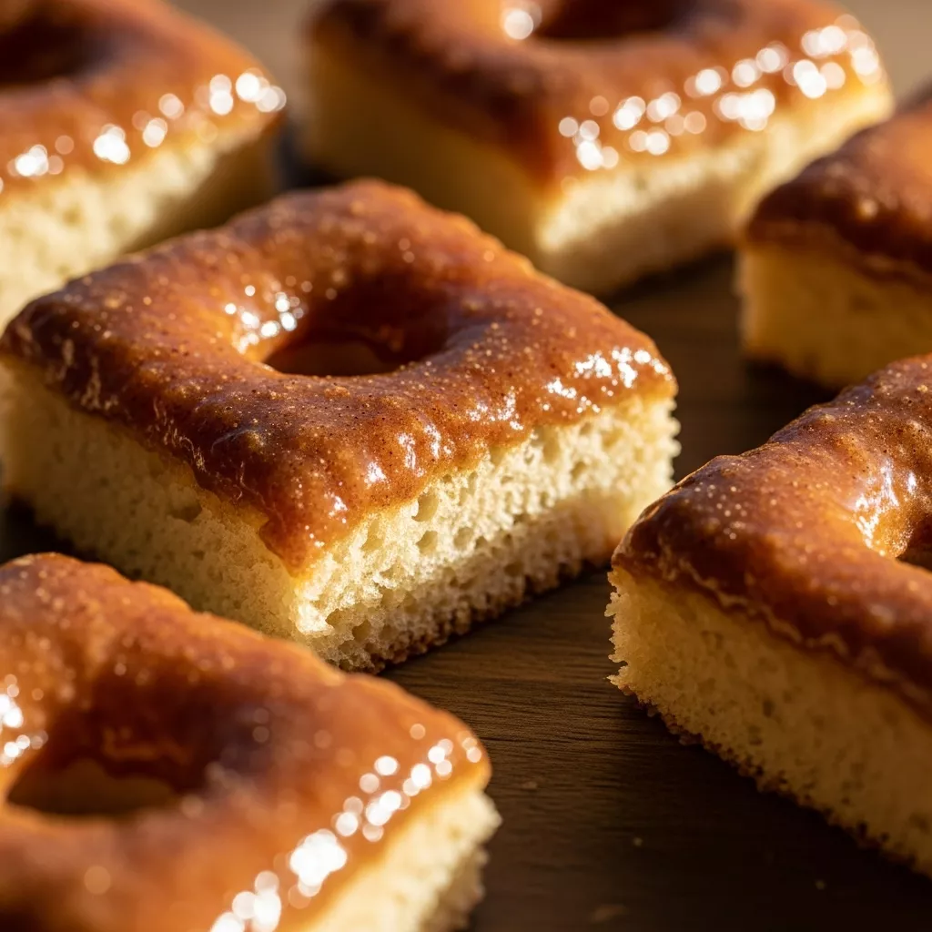 Maple Donut Bars Recipe: Soft Baked Maple Donut Bars with Maple Glaze