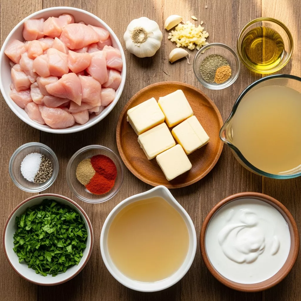 Ingredients for Creamy Cowboy Butter Chicken