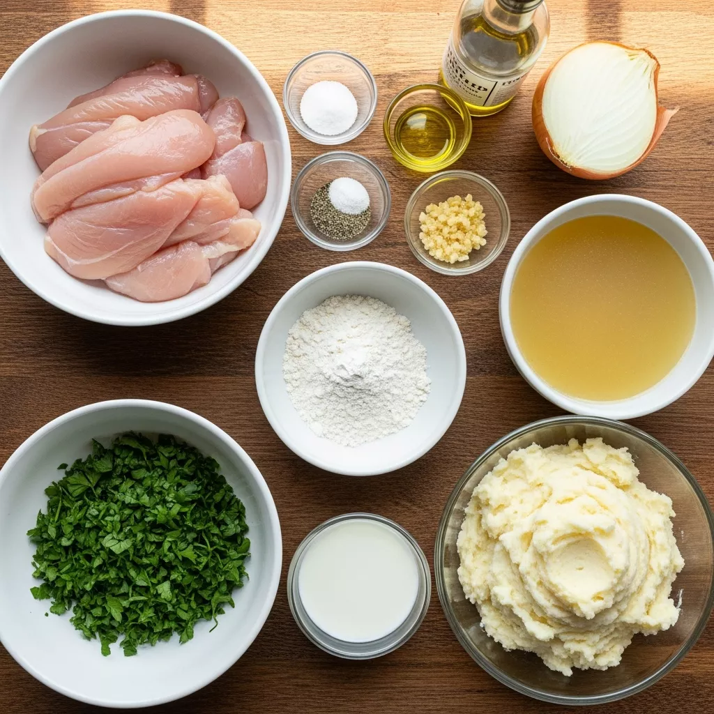 Ingredients for Comforting Chicken Mashed Potato Bowls