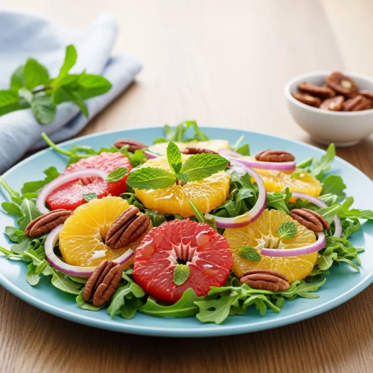 Winter Citrus Salad with Maple-Dijon Vinaigrette close-up