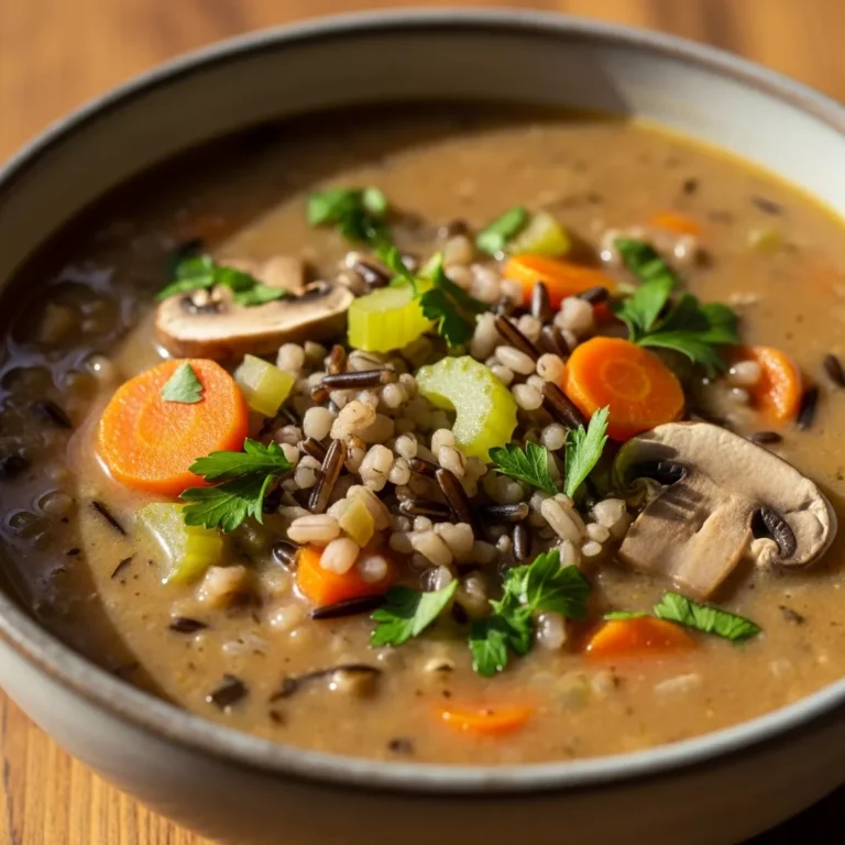 Vegan Wild Rice Soup Recipe Card