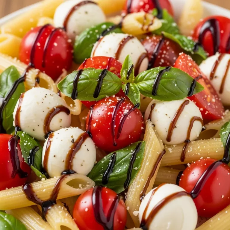 Caprese Pasta Salad Recipe Card