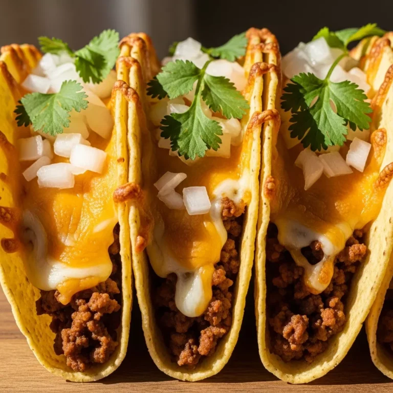 Cheesy Oven Baked Tacos Recipe Card
