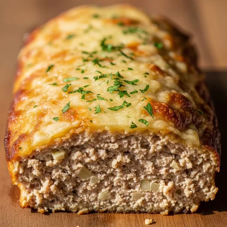 Recipe Card for Garlic Parmesan Chicken Meatloaf