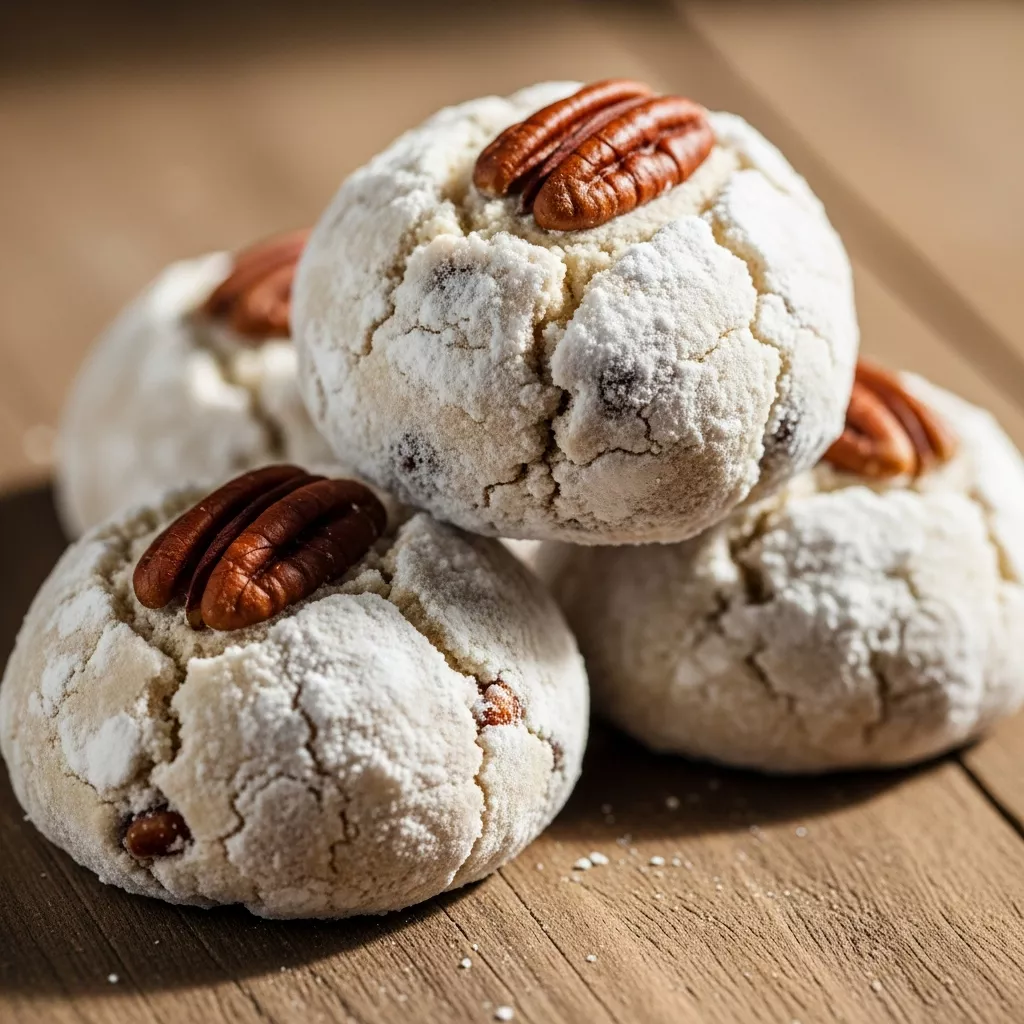 Buttery Pecan Snowball Cookies
