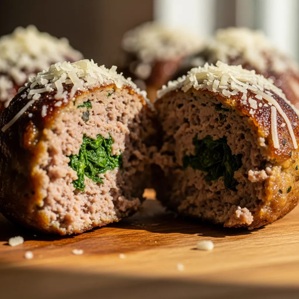 Spinach Garlic Meatballs Recipe