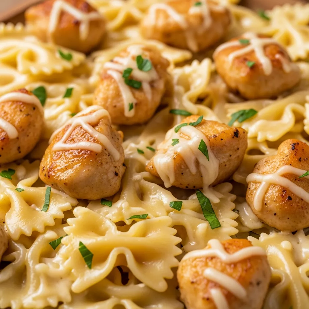 Creamy Cheesy Garlic Butter Chicken Bowties