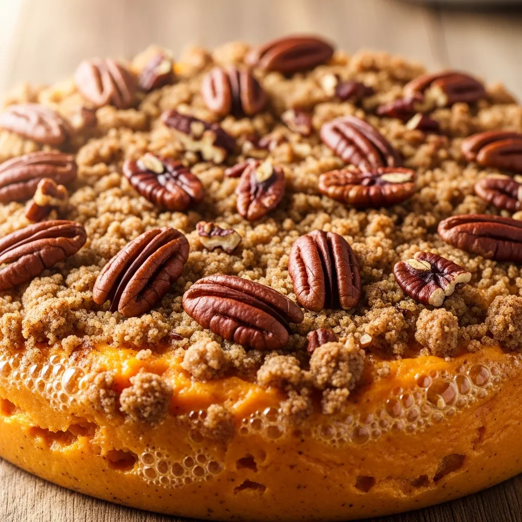 Cozy Sweet Potato Casserole with Pecan Crumble