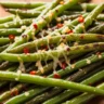 Irresistible Crack Green Beans with Garlic and Parmesan close-up