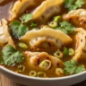 Cozy Thai Potsticker Soup close-up