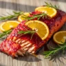 Christmas Salmon Recipe: Festive Cranberry-Glazed Christmas Salmon with crispy edges and flaky texture