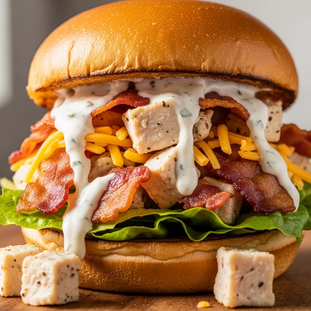 Ultimate Chicken Turkey Bacon Ranch Sandwich