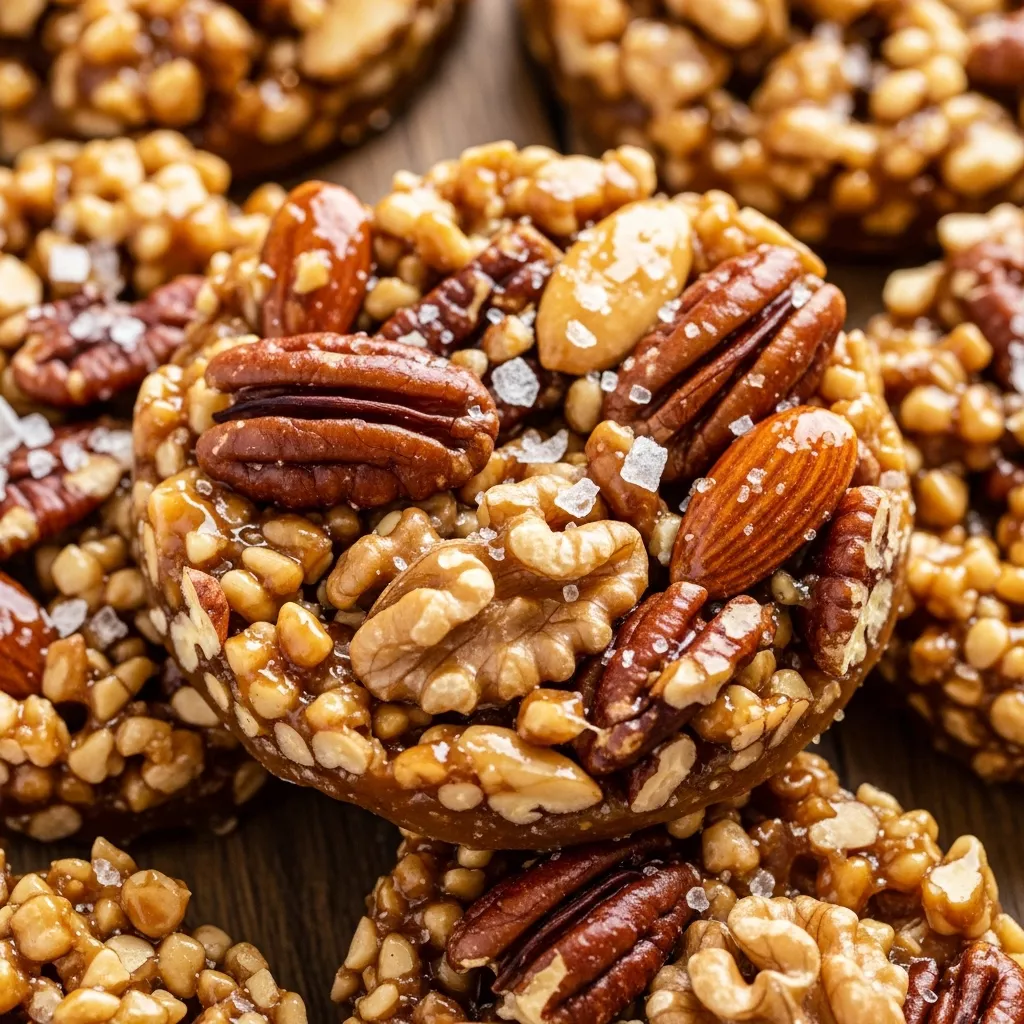 Praline Crunch Recipe: Close-up of homemade praline crunch