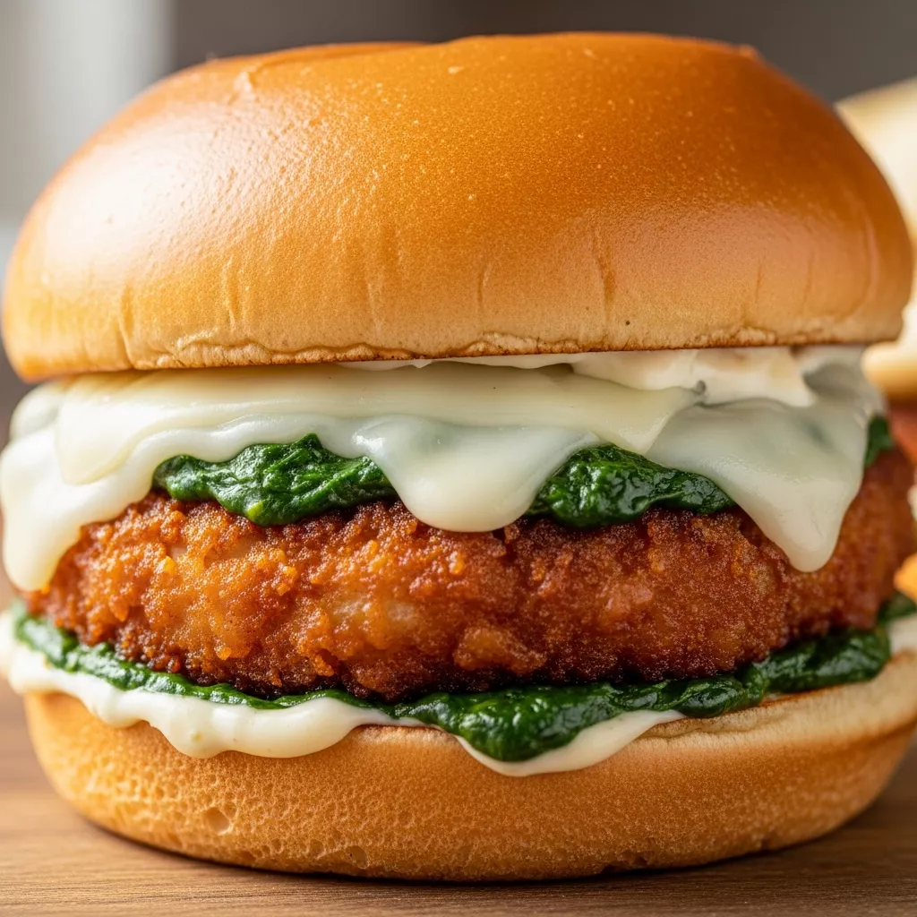 Spinach Chicken Burgers: Juicy White Cheddar Spinach Chicken Burger