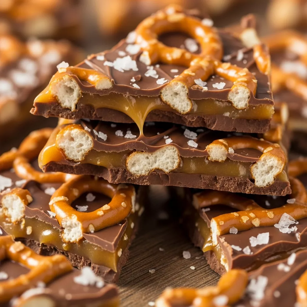 Irresistible Salted Caramel Pretzel Bark