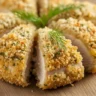 Crispy Dill Pickle Parmesan Chicken Bake close-up