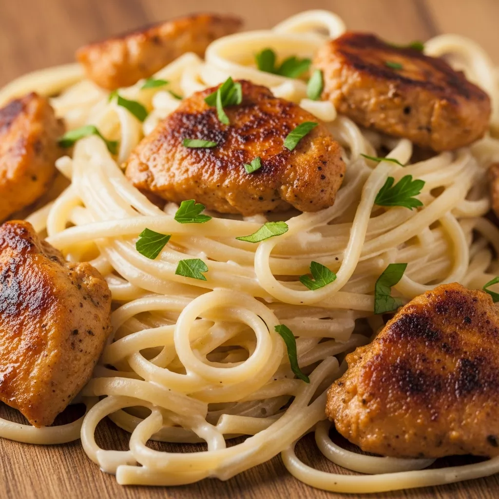 Spicy Cajun Chicken Garlic Parmesan Linguine