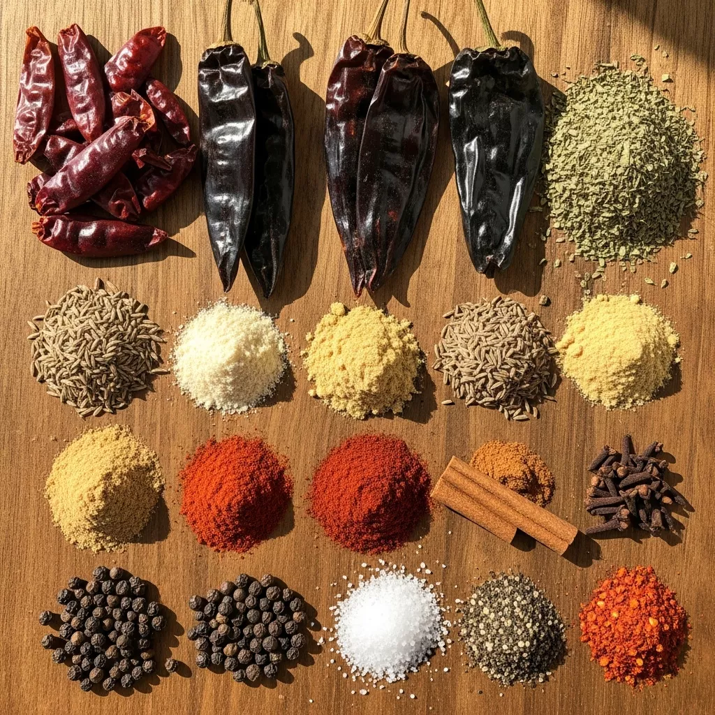 Ingredients for Ultimate Birria Seasoning Blend
