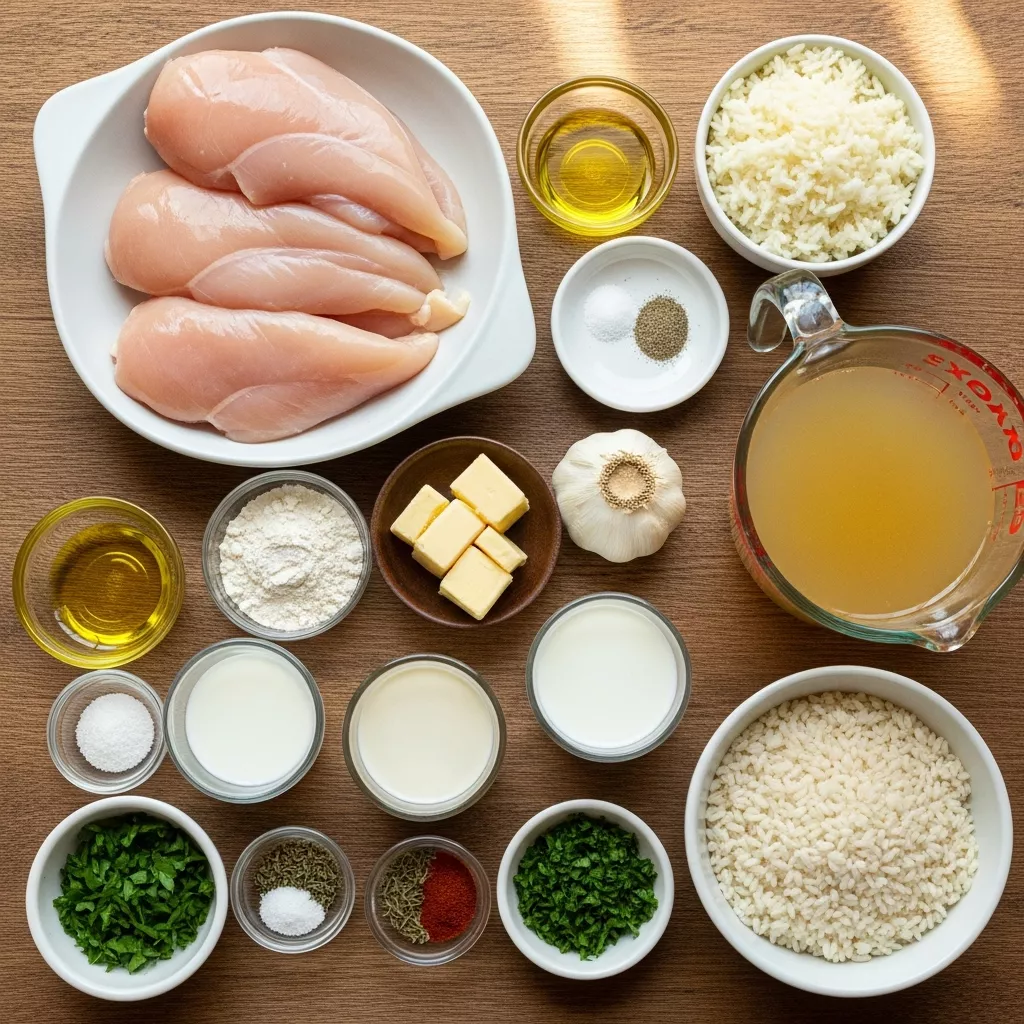 Ingredients for Cozy Smothered Chicken and Rice: Ultimate Comfort
