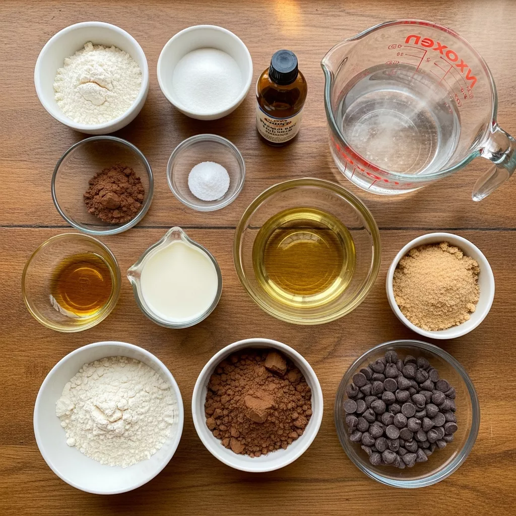 Ingredients for Decadent Southern Chocolate Cobbler