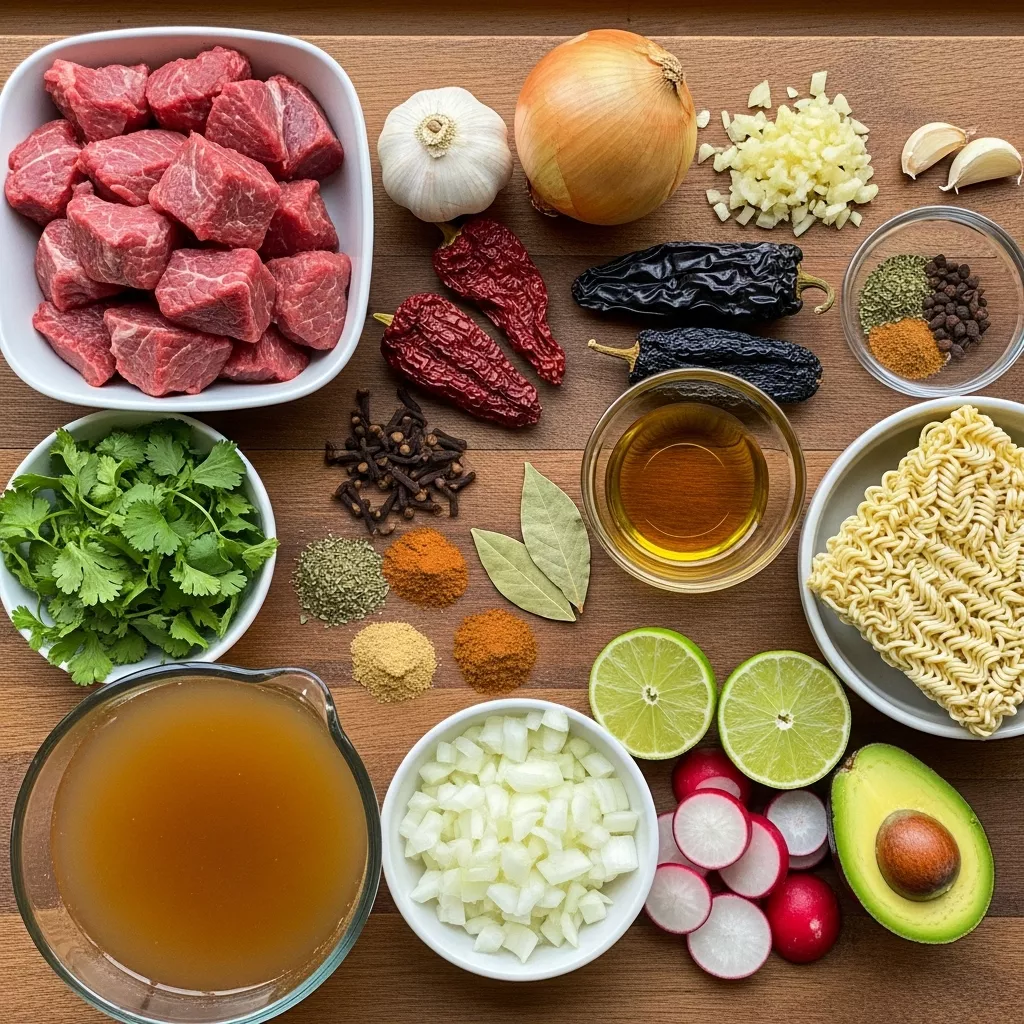 Ingredients for Comforting Birria Ramen: A Flavor Explosion!
