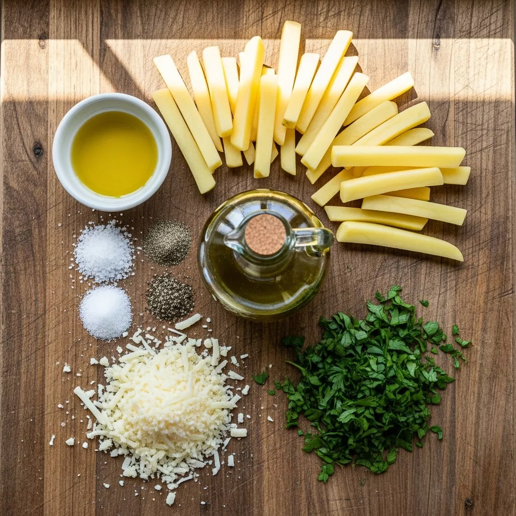 Ingredients for Ultimate Truffle Parmesan Fries