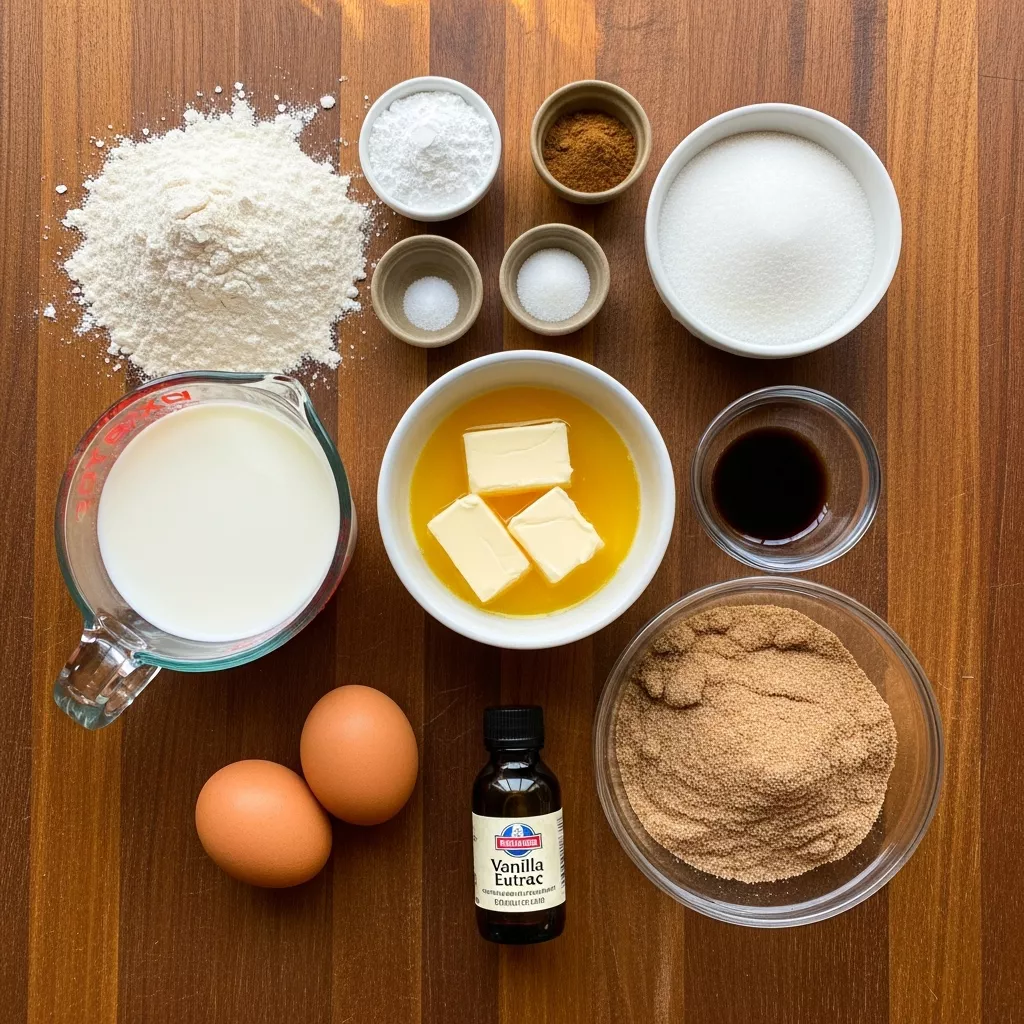 Ingredients for Crispy Golden Churro Waffles