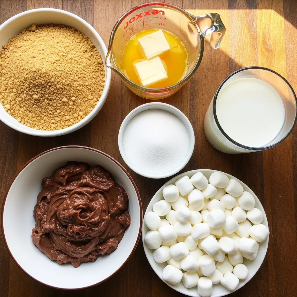 Ingredients for Easy S'mores Dessert Cups