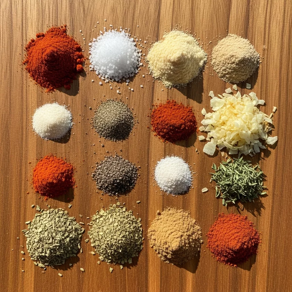 Ingredients for Fiery Homemade Slap Ya Mama Seasoning