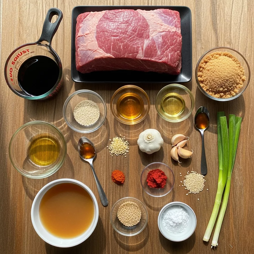 Ingredients for Sticky Asian BBQ Chuck Roast