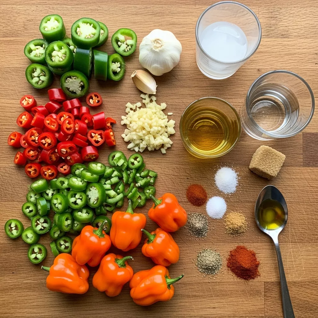 Ingredients for Fiery Shut Yo Mouth Sauce