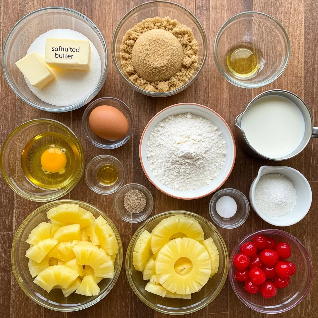 Ingredients for Dreamy Pineapple Upside Down Sugar Cookies