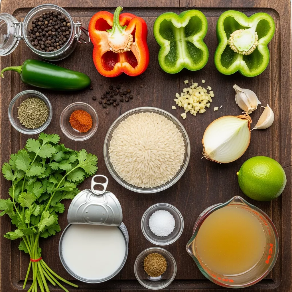 Ingredients for Exotic Island Coconut Pepper Rice: A Flavor Fiesta in 35 Minutes