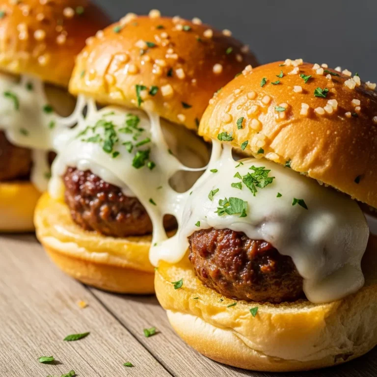 Garlic Parmesan Meatball Sliders Recipe Card