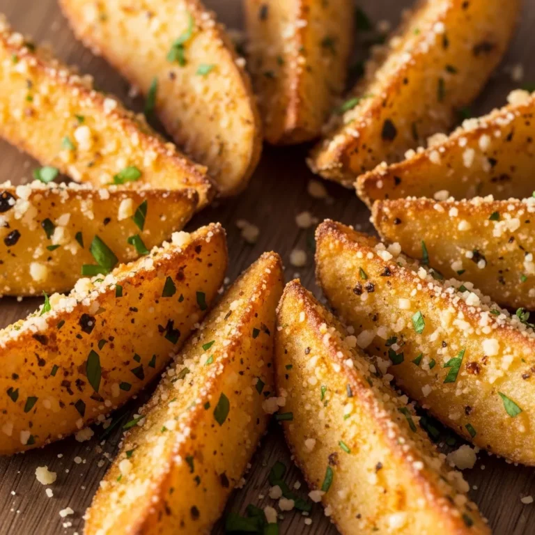 Garlic Parmesan Potato Wedges Recipe Card