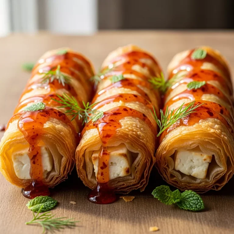 Recipe Card for Crispy Oven-Fried Feta Rolls Perfect for anyone who loves oven fried feta rolls!