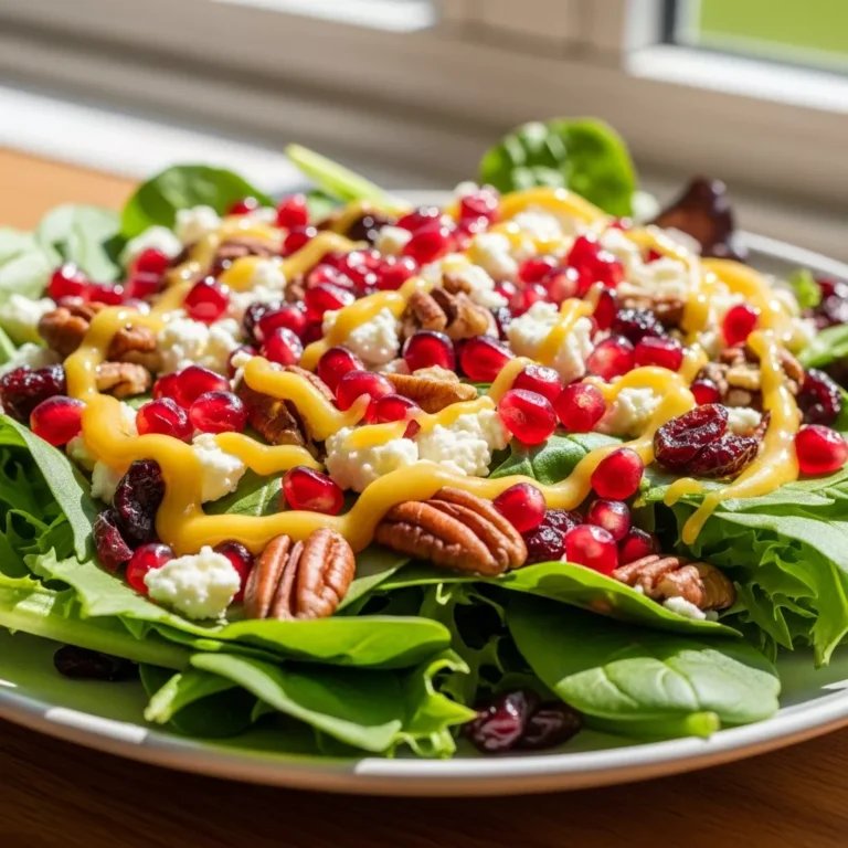 Recipe card for Festive Christmas Salad Perfect for anyone who loves christmas salad honey mustard dressing!