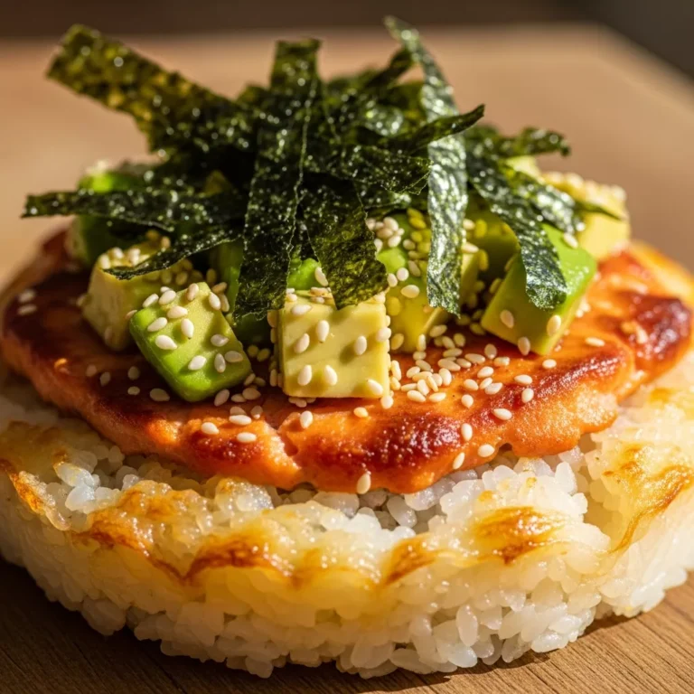 Recipe Card for Spicy Salmon Sushi Bake