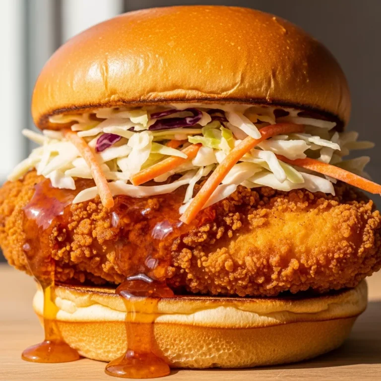 Spicy-Sweet Hot Honey Chicken Sandwich Recipe Card