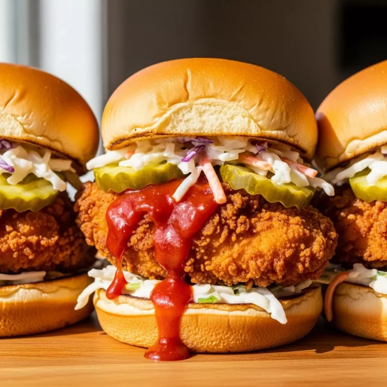 Recipe Card for Fiery Nashville Hot Chicken Sliders
