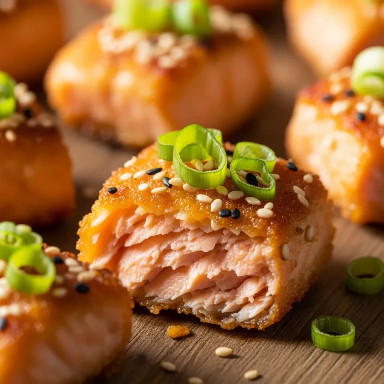 Recipe Card for Air Fryer Salmon Bites