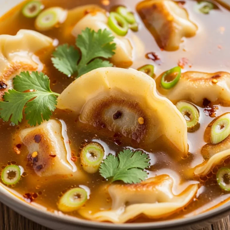 Cozy Thai Potsticker Soup recipe card